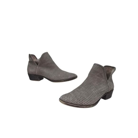 Lucky Brand Women's Baley Ankle Boot Gray Suede Bottie Brindle Rodeo Size 9.5 - Picture 1 of 6